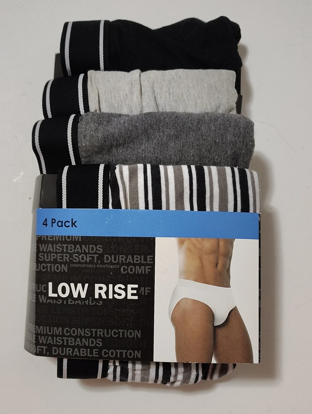 Vtg Men's Low Rise Briefs Underwear By Kmart Assorted Colors - 4 Pack - Size XL